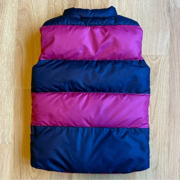 EUC Ralph Lauren Girl Reversible Down Filled Puffer Vest-Pink and Blue